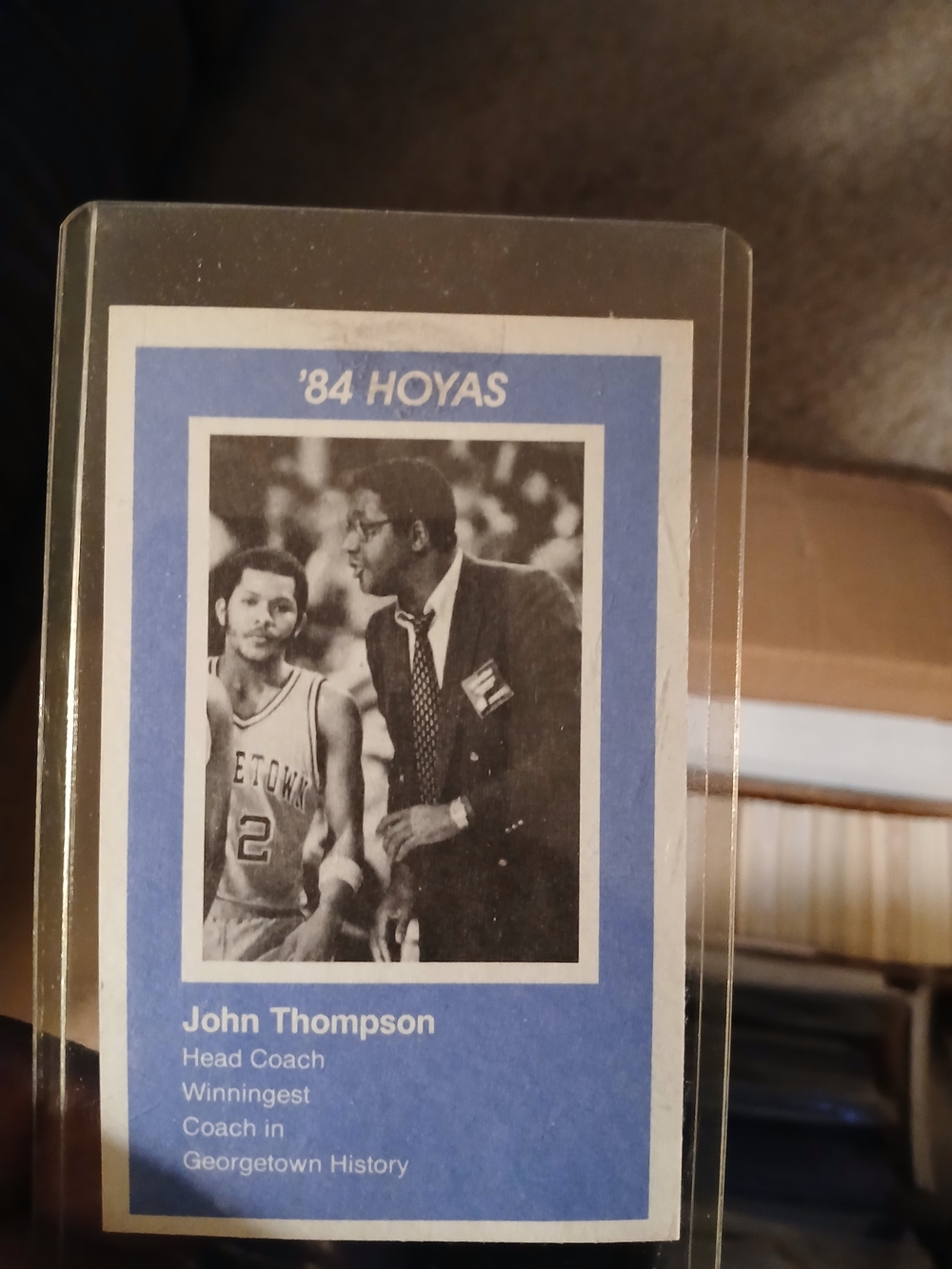 '84 Hoyas John Thompson Basketball Card - Blue
